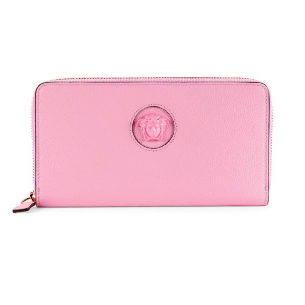 Versace Medusa Pink Wallet with box dust bag and coa
